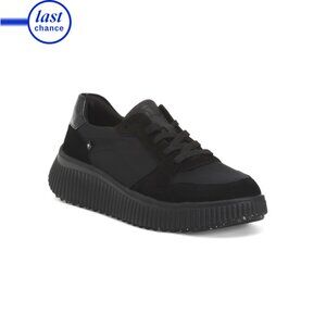 RIEKER Black Suede Odine 00 Comfort Sneakers